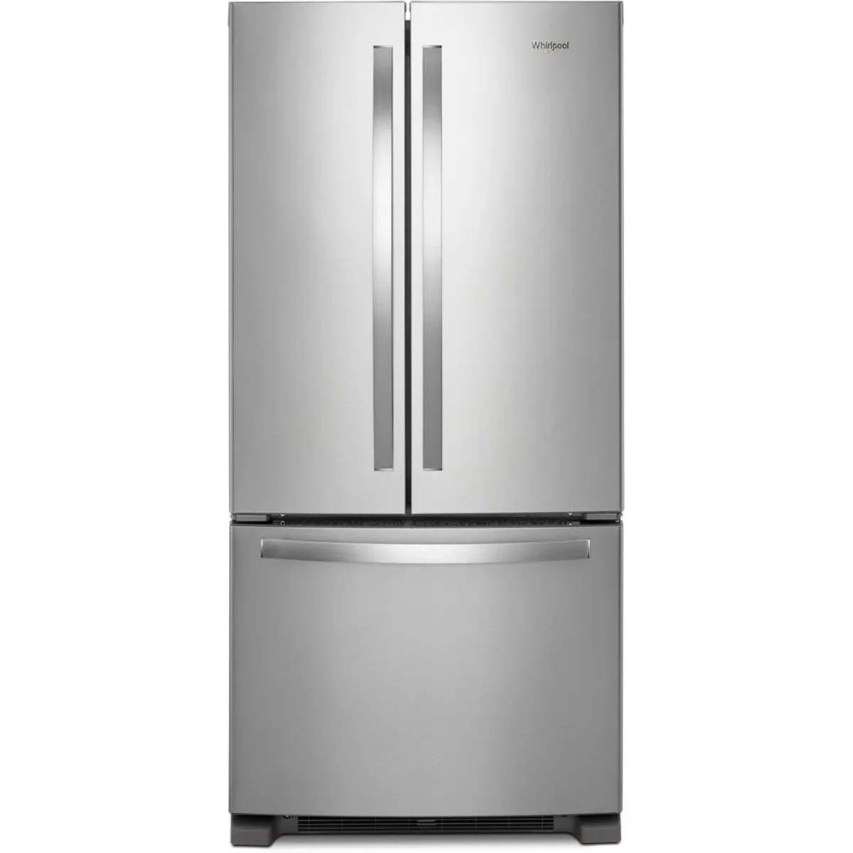 Whirlpool 33 Inch Freestanding French Door Refrigerator with 22 cu. ft. Capacity Fingerprint-Resistant Stainless Steel WRFF5333PZ
