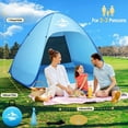 thumbnail image 6 of Pop Up Beach Tent UPF 50 Sun Shelter 2-3 Person Automatic Waterproof Fishing Picnic Crenova Camping Tent W/ Carry Bag Blue, 6 of 10