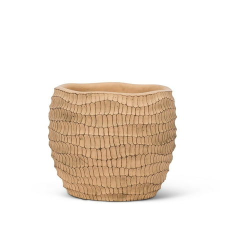 Set of 1 Small Ridged Round Planter