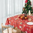 thumbnail image 5 of RAY STAR Christmas Tablecloth 60x84 inch Rectangle Waterproof Holiday Decoration Tablecloth Xmas Plastic SpillProof Table Cover, 5 of 10
