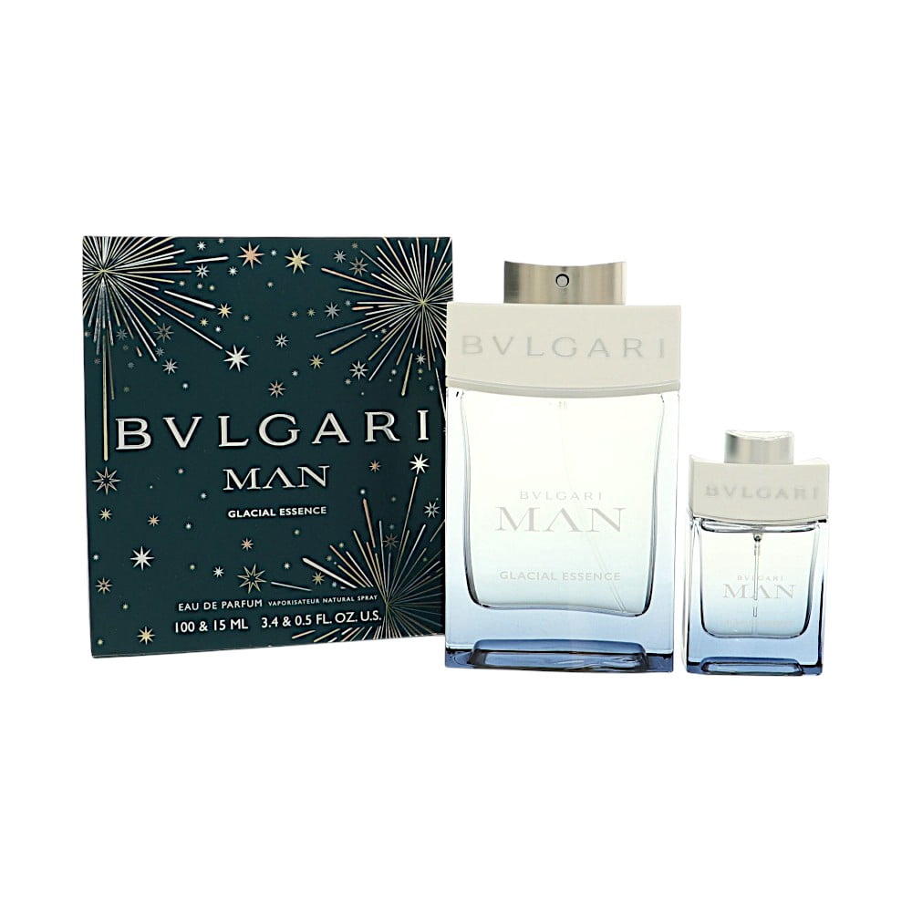 BVLGARI MAN GLACIAL ESSENCE ギフトセット Bvlgari Man Glacial Essence , 2 Pc Gift Set 3.4oz EDP Spray, 0.5oz