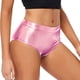 thumbnail image 1 of Pantalones cortos metálicos de cintura alta para mujer - Pantalones cortos para bailar en raves - Ropa de club - Lencería sexy - Ropa de dormir, 1 of 6