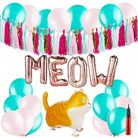 Cat Party Supplies Kitty Themed Birthday Decorations Walmart