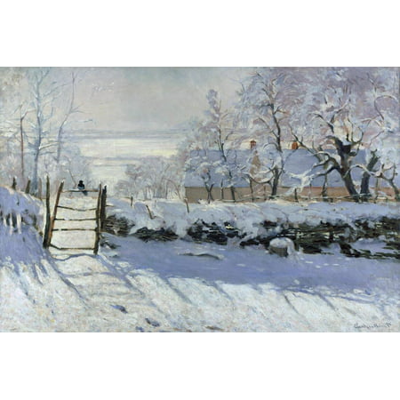 The Magpie, 1869 Winter Snow Impressionist Country Snowscape Painting Print Wall Art By Claude