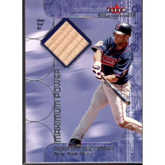 Roberto Alomar Card 2002 Fleer Maximum Power Bat #1