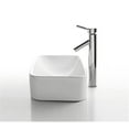 thumbnail image 1 of Kraus C-KCV-122-1002SN Soft Rectangular Ceramic Vessel Sink with Sheven Faucet, White - Satin Nickel, 1 of 1