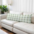 thumbnail image 3 of Sage Green Buffalo Check Body Pillow Cover 20x54, Farmhouse Plaid Modern Geometric Decorative Pillowcase with Zipper, Microfiber Pillow Protector, Soft Breathable Long Lumbar Pillowcases for Women, 3 of 9