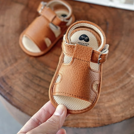 

Baby Boys Girls Sandals Crib Shoes Open Toe First Walker Beach Shoes For Newborn Infant Spring And Summer