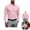 Pink, variant on Clossjun Mens Long Sleeve Polo Shirts Relaxed Fit Dress Button Golf Shirt Athletic Breathable Blouses Fashion Casual Tops For Men Work Outgoing Navy XL