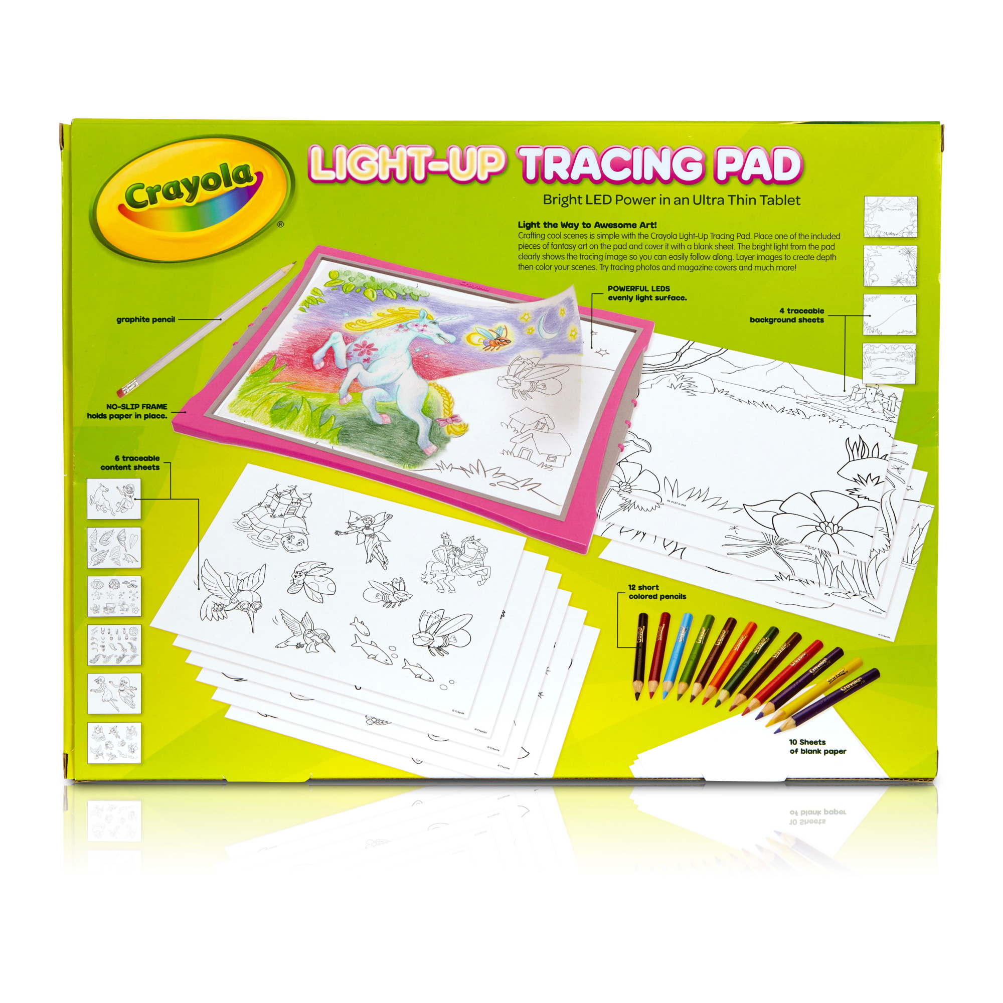 Crayola Light-up Tracing Pad Pink, Gifts for Unisex Child, Ages 6, 7, 8, 9 - image 4 of 7