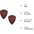 thumbnail image 5 of GHSDFBB 2Pcs 3D T Decorative Accessories T Emblem Badge Metal Cast Car Side Fender Rear Trunk Car Sticker Decal for Tesla Roadster Model S ModelxModel 3 Tesla SUV (Black), 5 of 5