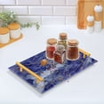 thumbnail image 5 of Iauyy Modern Square Bathroom Tray with Handles - Acrylic & Aluminum Alloy Vanity Countertop Organizer ，Irregular White, 5 of 7