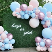 SPECOOL Princess Pink Balloon Arch Garland Kit-Macaron Pink Balloon Blue Baloon 99Pcs for Birthday,Gender Reveal,Baby Shower,Wedding,Graduation,Christmas and Holiday Party Decoration