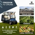 thumbnail image 4 of NEH 2 Person Golf Cart Enclosure 55" Short Roof, 600D Portable Transparent Driving Golf Cart Cover Storage, Golf Cart Accessories, Compatible with EZGO TXT/RXV, Yamaha, Club Car DS Precedent, 4 of 7