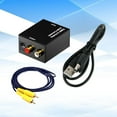 thumbnail image 4 of Convertidor de audio digital a analógico, conmutador de audio, conmutador AV óptico a RCA, caja selectora, convertidor de audio coaxial Toslink (negro), 4 of 8