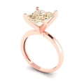 thumbnail image 2 of Solitaire Engagement Ring for Women - 3ct Natural Morganite in 14K Rose Gold Promise Ring, 2 of 5
