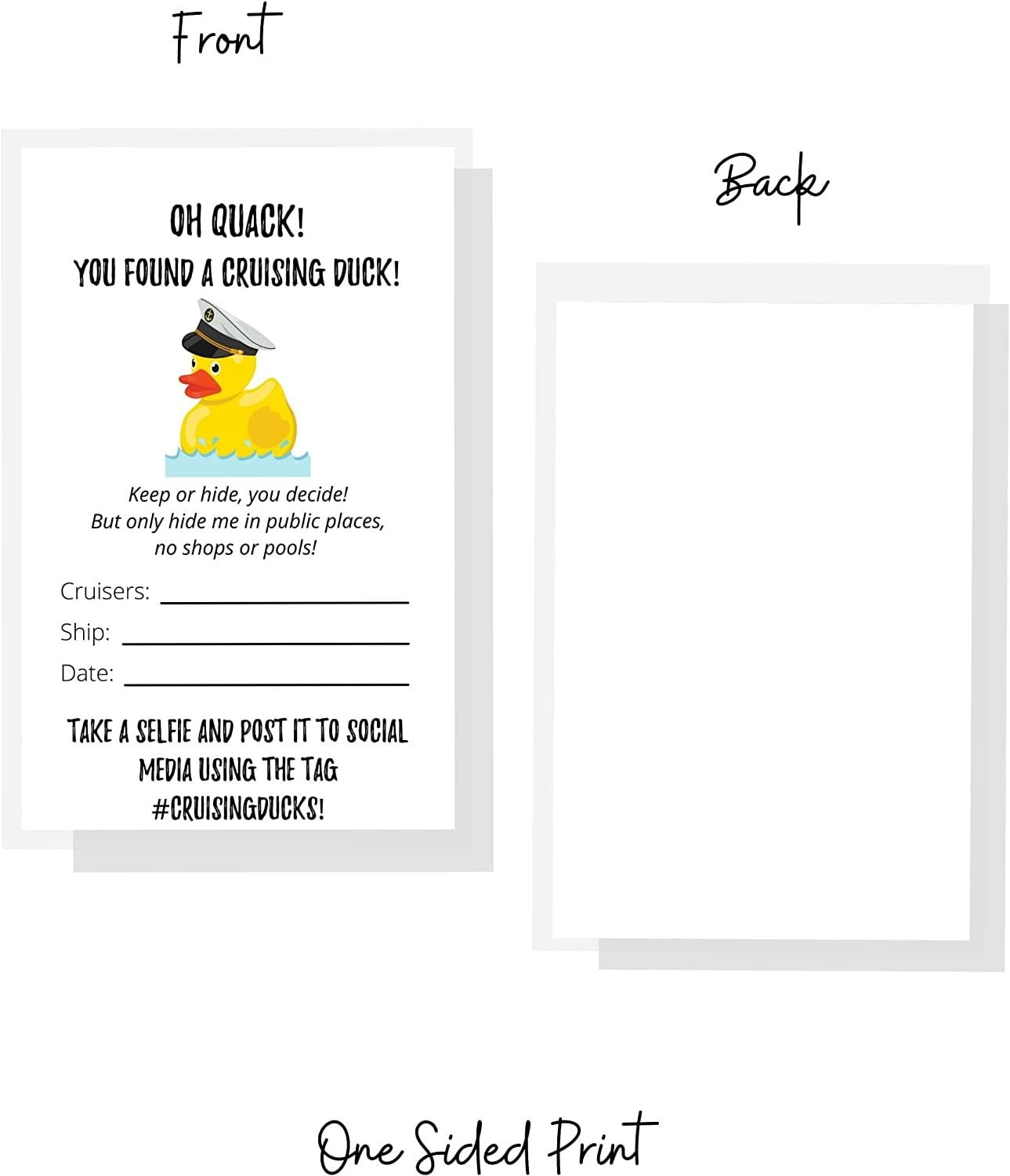 110 Pack Bulk Cruising Ducks Tag Kit with Rubber Ducks & Rubber Bands Mini Rubber Ducks-Cruising Duck Tags-Rubber Bands #CruisingDucks Oh What Luck!