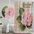 thumbnail image 4 of Pink Vintage Floral Shower Curtain Set - Extra Long 72" x 96" Washable Bathtub Curtain with 12 Hooks, Summer Botanical Retro Waterproof Fabric Stall Shower Curtains for Bathroom/Bathtub Décor, 4 of 6