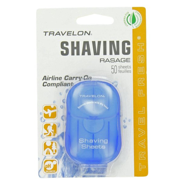 50 Pc Foam Shaving Sheets Travel Shave Cream Hygiene Skin TSA Compliant