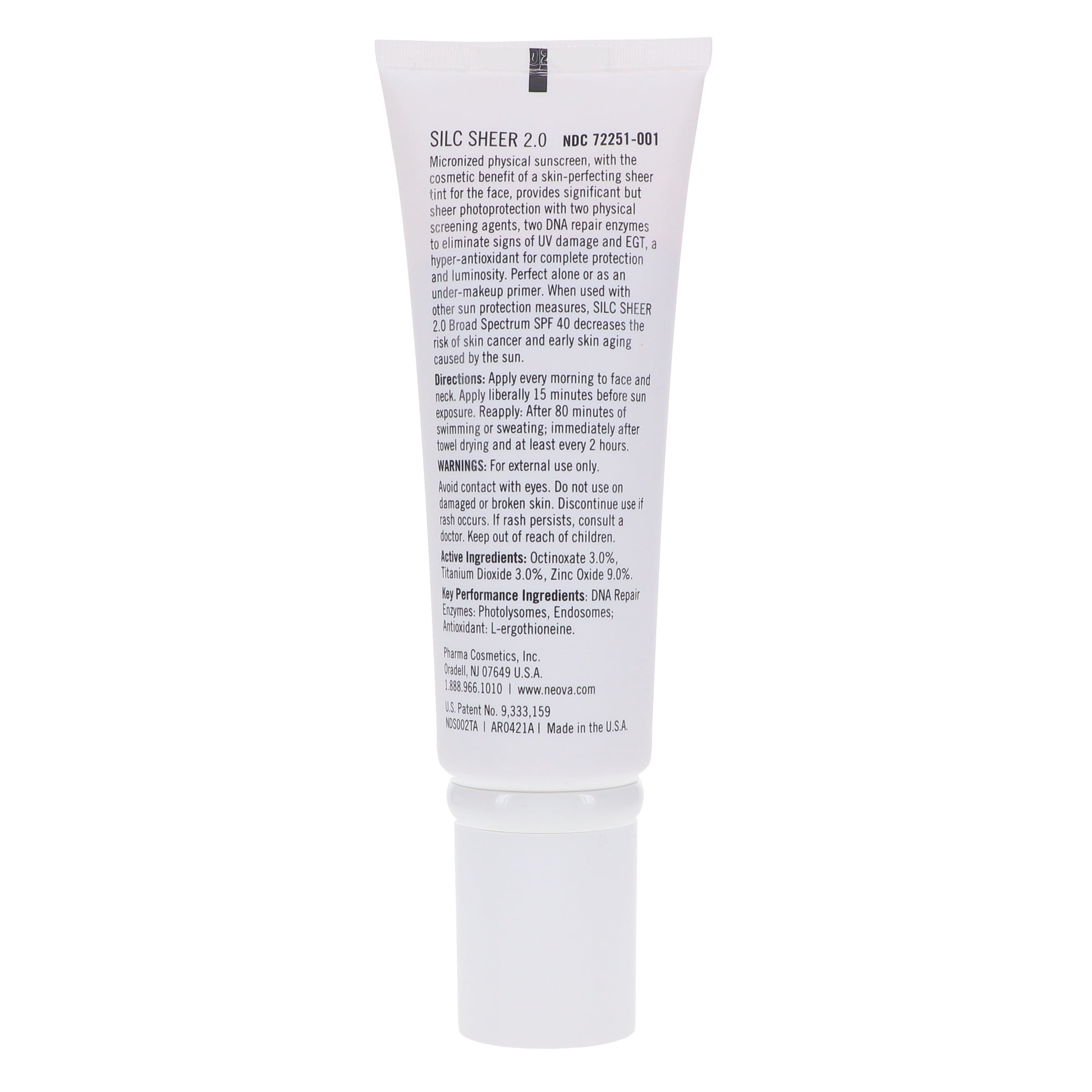Neova DNA Damage Control Silc Sheer 2.0 SPF 40 2.5 oz