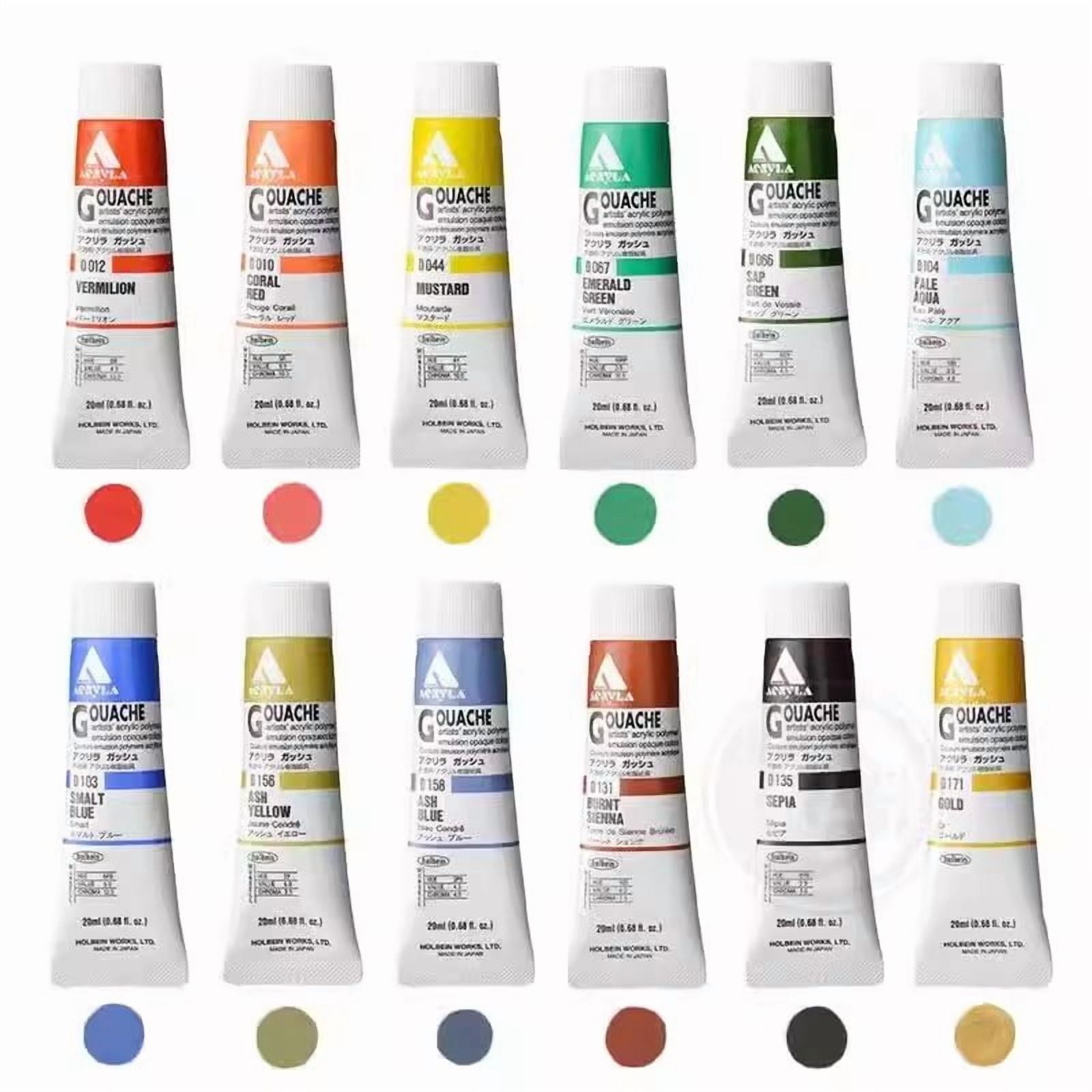 Holbein&Rebecca Green  collection 12color X 20ml set Acrylic Gouache