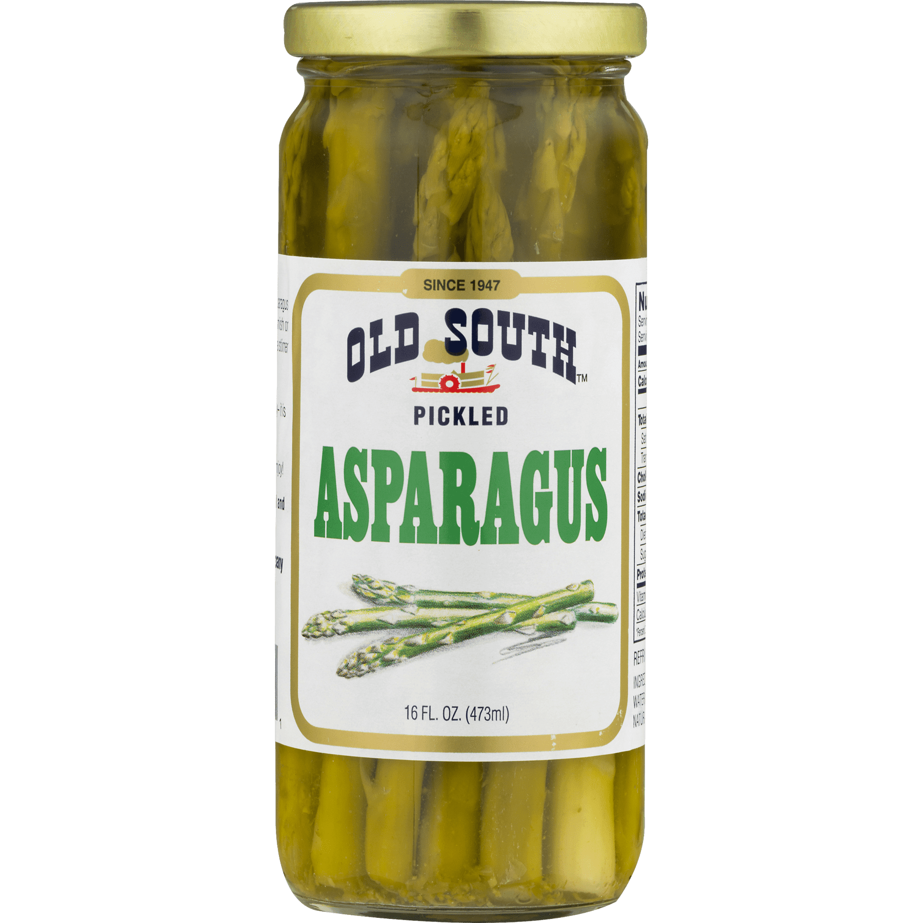 Old South Apparel Pickled Asparagus Spears, Shelf-Stable, 16 oz Jar