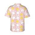 thumbnail image 3 of Balery Rabbit And Chick Print Men's Hawaiian Shirts Short Sleeve Beach Shirt Relaxed Fit Vacation Button Down Shirts-XX-Large, 3 of 9