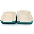 thumbnail image 3 of Gibson Crock Pot Artisan 2-Piece Stoneware Bake Pan Set, Teal, 3 of 6