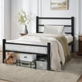 thumbnail image 7 of 4 Ever Winner Twin Metal Bed Frame with Headboard, 14" Under Bed Storage, No Box Spring Needed, Black, 7 of 7