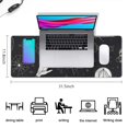 thumbnail image 5 of Long Mouse Pads for Desk,Black White Gothic Hand Skull Pattern Desk Mats on Top Of Desks, Desk Mouse Pad Extra Large with 3mm Non-Slip Base and Stitched Edge for Gaming,Office,Work,Home 31.5"x11.8", 5 of 6