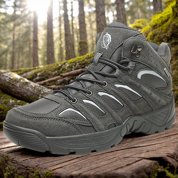 Botas de senderismo para hombre Zapatos altos hasta el tobillo Zapatos de trekking impermeables Zapatos deportivos al aire libre