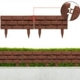 thumbnail image 3 of MesaSe Garden Fence Frame Stones Brick Effect Plastic Edging Border  Decorative Flower Grass Bed Border Interlocking Landscaping Edging Outdoor Lawn Fence Decoration Plant Bordering, 3 of 9