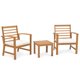 thumbnail image 5 of Costway Juego De Muebles De Exterior De 3 Piezas, De Madera De Acacia Con Cojines De Asiento Suaves, Juego De Sofá De Patio Y Mesa De Centro Para Patio Trasero, Porche, Junto A La Piscina, 5 of 5