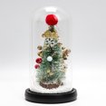 thumbnail image 4 of Happy Date Mini Christmas Tree Gift Glass Dome Display on Wood Base, Christmas Tree Desktop Ornament includes LED Lights, Christmas Table Decor, Winter Crafts, 4 of 9