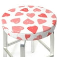 thumbnail image 3 of Naloa Pink Hearts1 Round Bar Stool Cushion Cover 12-14 inch, Fits Kitchen, Office, Restaurant Chairs - 14 inch, 3 of 7