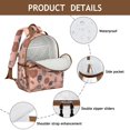 thumbnail image 4 of Pink Football and Drinks Pattern Backpack for School,Cute School Bag,Schoolbag with Adjustable Shoulder Straps & Padded Back,15.25"x11.5"x5.25", 4 of 5