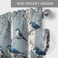 thumbnail image 5 of Birds Valances for Windows Birch Tree Rod Pocket Curtain Valance Window Treatment Short Curtains for Kitchen Living Room, 54"x18", 5 of 9