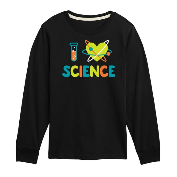 Instant Message - I Love Science - Toddler & Youth Long Sleeve Graphic T-Shirt