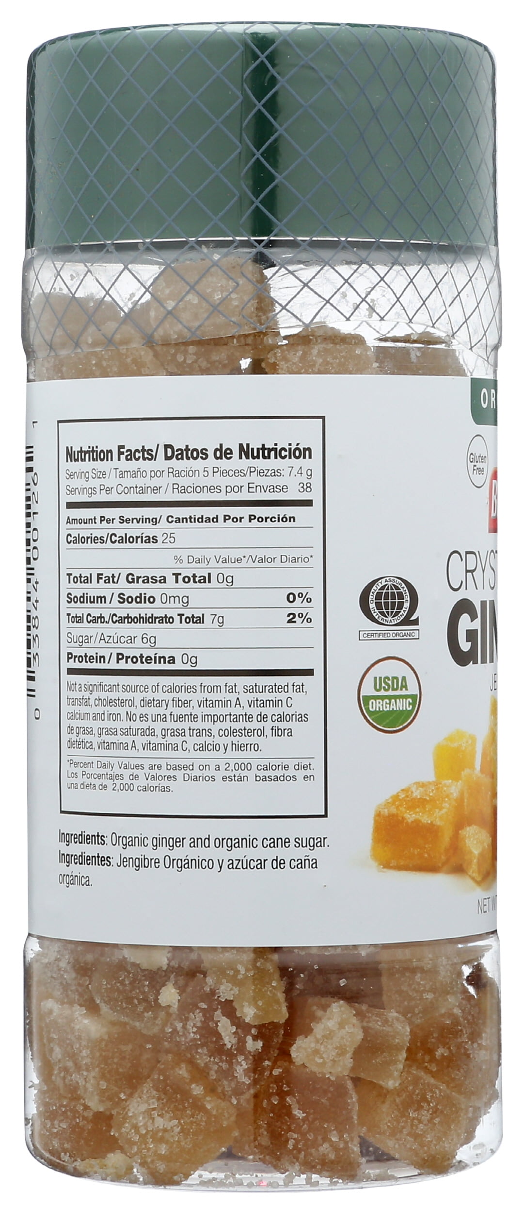 Pack of 12, Badia Organic Crystallized Ginger, 10 oz