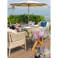 thumbnail image 5 of Outdoor Tablecloths with Umbrella Hole & Zipper, Spring Flower Rectangle Tablecloth 52x70 Inch, Garden Blossom Fantasy Floral Pastoral Oil Painting Waterproof Table Cloth, Patio/Pool Table Covers, 5 of 8