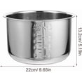 thumbnail image 2 of Stainless Steel Electric Cooker Inner Pot Replacement for Rice and Pressure Cookers -  and Multi-Use Kitchen Accessory, 2 of 8