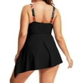 thumbnail image 5 of TEVEQ Plus Size Swimsuits for Women Flowy Asymmetrical Swim Dress with Shorts In Plus Size Swimsuit for Women Tummy Control Plus Size Bathing Suit for Women One Piece Swimsuit Women Modest 2025 New, 5 of 7