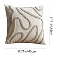 thumbnail image 3 of Throw Pillow Cover Minimalist Line Embroidered 17.71 Inch Cushion Case for Sofa Bed Living Room Bedroom Neutral Home Decor Modern Boho Farmhouse Pillow Cover Clean Layered Look Decorative Pillow Case, 3 of 6