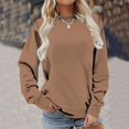thumbnail image 4 of Chemises de Compression à Manches Longues pour Femmes à Col Rond Uni Plus Sweat-Shirt Oversize Pulls Coupe Ample à la Mode des Hauts Légers pour les Femmes de Grande Taille Gris M, 4 of 6