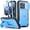 Light Blue, variant on Poetic Revolution for Moto Edge 5G 2026 Case, | Slide Camera Cover | Tempered Glass Screen Protector | 20FT Mil-Grade Drop Tested | Full-Body Rugged Dual-Layer Shockproof Cover with Kickstand, Black