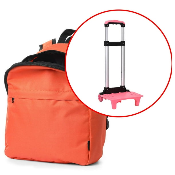 Mochila con Ruedas DYNWAVEMX Carrito Portátil Plegable Rosa Aleación de Aluminio 28 cm