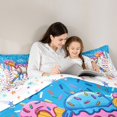 thumbnail image 4 of Castle Fairy Sport Baseball Print Twin Bedding 7-Piece, Pink Ice Cream Drip Bedding Comforter Set, Light Blue Pink White, 4 of 7