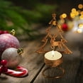 thumbnail image 6 of Christmas Tealight Holder under $5! Xqxayjr Christmas Tree Tealight Holder, Metal Tea Light Candle Stand, Holiday Table Decor, Mantel Christmas Decoration, Festive Candle Holder, Reindeer Design, 6 of 8