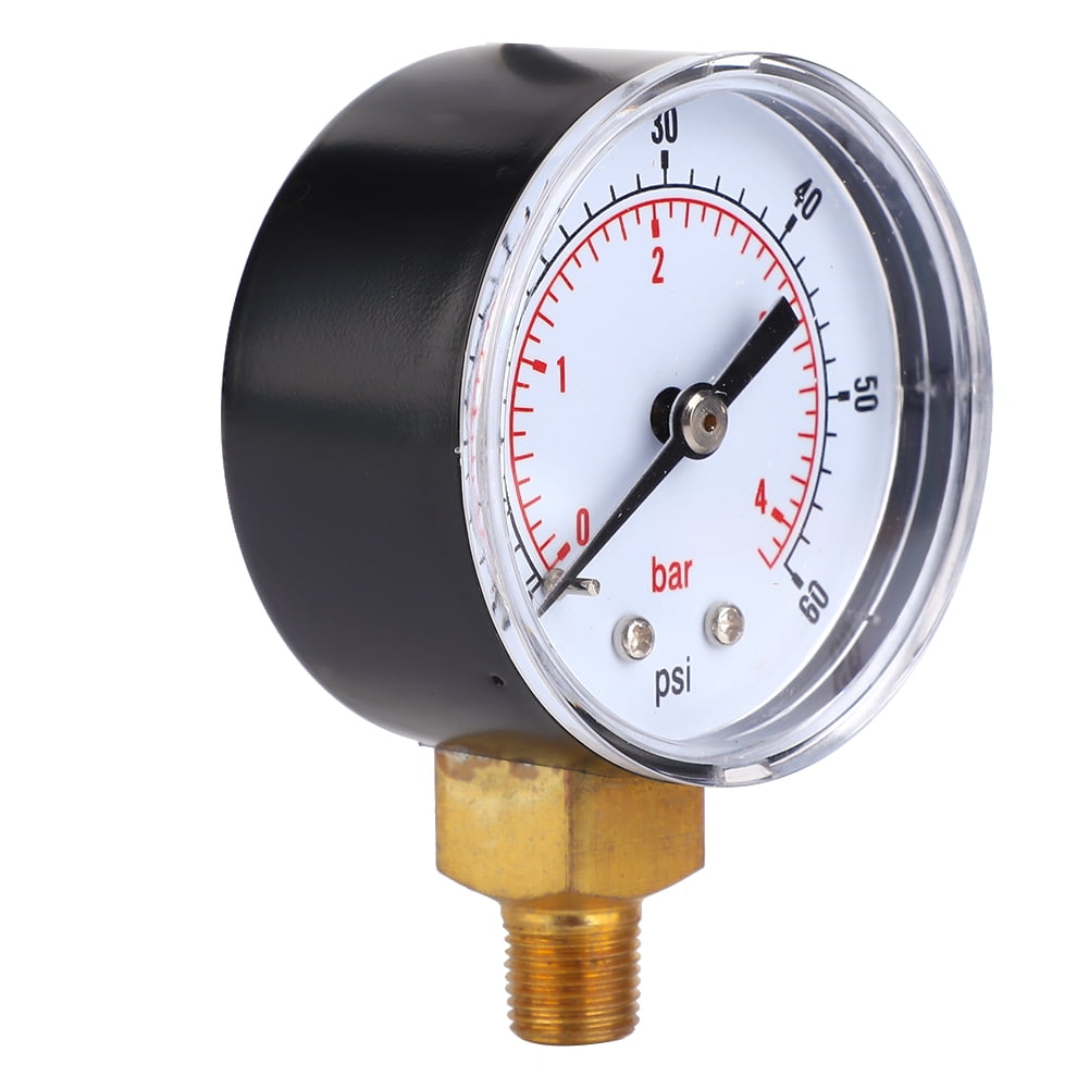 Manomètre Double Échelle 0-160 PSI / 0-11 Bar - 1/8" NPT, Pour Air, Huile, Eau - Cadran 4 Cm - 3