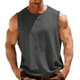 thumbnail image 2 of Sleeveless Shirts for Men Casual Tank Tops Muscle Shirt Summer T Shirts Beach Loose Fit Tee, XL, 2 of 4